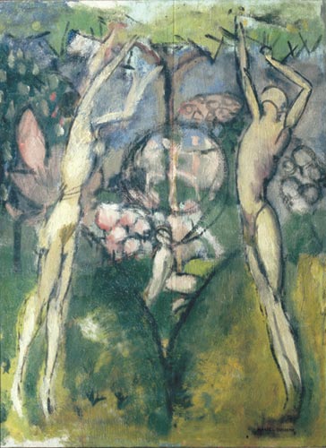 Young Girl and Man in Spring